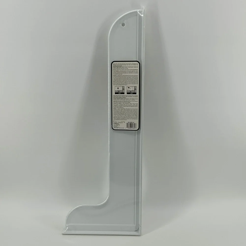 Magic Splash Guard White Peel Stick Bathtub Shower Water Seal 1 Tall Guard NEW